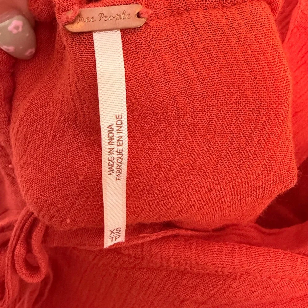 Free People Lille Endless Summer Red‎ Halter Backless Mini Dress Womens XS Boho